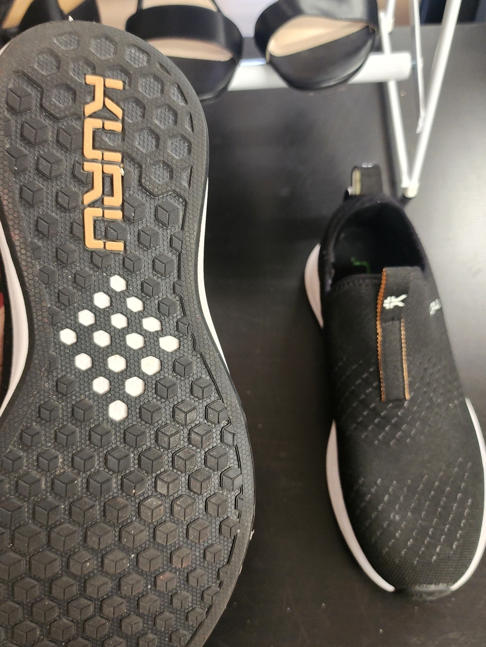 KURU Black Slip-On Sneakers - Picture 3 of 3